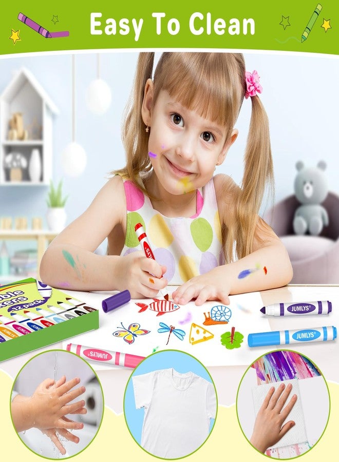 Jumlys 24 Boxes Washable Markers with 12 Colors, Bulk Color Marker for School Classroom, 288 Count Broad Tip Markers for Kids, Classroom Must Haves - Image 5